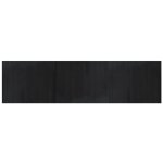 Vidaxl tapis rectangulaire noir 80x300 cm bambou