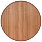 Vidaxl tapis rond naturel 60 cm bambou