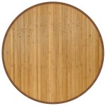 Vidaxl tapis rond naturel 80 cm bambou