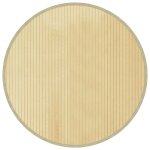 Vidaxl tapis rond naturel clair 80 cm bambou