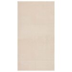 Vidaxl tapis shaggy beige 120x183 cm polyester