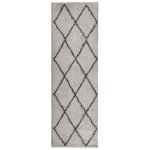 Vidaxl tapis shaggy pamplona poils longs moderne beige anthracite