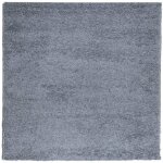 Vidaxl tapis shaggy pamplona poils longs moderne bleu 200x200 cm