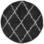 Vidaxl tapis shaggy pamplona poils longs moderne noir cr�me � 280 cm