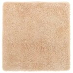 Vidaxl tapis shaggy � poils longs navarra beige 160x160 cm polyester