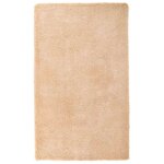 Vidaxl tapis shaggy � poils longs navarra beige 60x100 cm polyester
