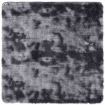 Vidaxl tapis shaggy  poils longs navarra gris fonc 120x120 cm