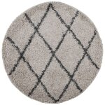 Vidaxl tapis shaggy à poils longs moderne beige et anthracite Ø 120 cm Vidaxl tapis shaggy à poils longs moderne beige et anthracite Ø 120 cm