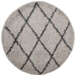 Vidaxl tapis shaggy à poils longs moderne beige et anthracite Ø 160 cm Vidaxl tapis shaggy à poils longs moderne beige et anthracite Ø 160 cm