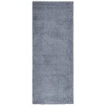 Vidaxl tapis shaggy pamplona poils longs moderne bleu 80x200 cm