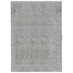 Vidaxl tapis shaggy pamplona poils longs moderne gris 140x200 cm