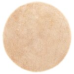 Vidaxl tapis shaggy � poils longs navarra beige 100x100 cm polyester