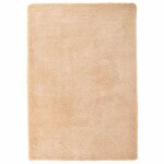 Vidaxl tapis shaggy � poils longs navarra beige 120x170 cm polyester