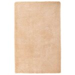 Vidaxl tapis shaggy � poils longs navarra beige 130x200 cm polyester