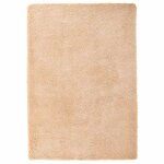 Vidaxl tapis shaggy � poils longs navarra beige 160x230 cm polyester