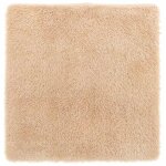 Vidaxl tapis shaggy � poils longs navarra beige 240x240 cm polyester