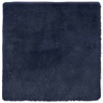 Vidaxl tapis shaggy  poils longs navarra bleu marine 120x120 cm