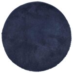 Vidaxl tapis shaggy à poils longs navarra bleu marine 160x160 cm Vidaxl tapis shaggy à poils longs navarra bleu marine 160x160 cm