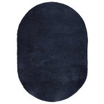 Vidaxl tapis shaggy  poils longs navarra bleu marine 300x200 cm
