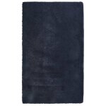 Vidaxl tapis shaggy  poils longs navarra bleu marine 60x100 cm