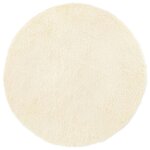 Vidaxl tapis shaggy � poils longs navarra cr�me 120x120 cm polyester