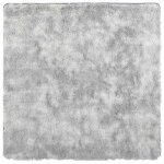 Vidaxl tapis shaggy  poils longs navarra gris argent 120x120 cm
