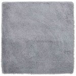 Vidaxl tapis shaggy � poils longs navarra gris argent� 160x160 cm