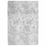 Vidaxl tapis shaggy � poils longs navarra gris argent� 160x230 cm
