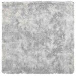 Vidaxl tapis shaggy � poils longs navarra gris argent� 200x200 cm