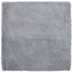 Vidaxl tapis shaggy  poils longs navarra gris argent 200x200 cm