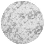 Vidaxl tapis shaggy  poils longs navarra gris argent 240x240 cm