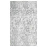 Vidaxl tapis shaggy  poils longs navarra gris argent 60x100 cm