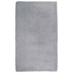 Vidaxl tapis shaggy  poils longs navarra gris argent 80x150 cm