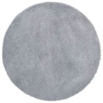 Vidaxl tapis shaggy  poils longs navarra gris clair 120x120 cm