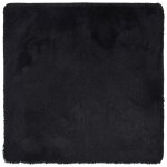Vidaxl tapis shaggy � poils longs navarra noir 120x120 cm polyester