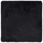 Vidaxl tapis shaggy � poils longs navarra noir 240x240 cm polyester