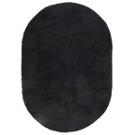 Vidaxl tapis shaggy � poils longs navarra noir 300x200 cm polyester