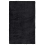 Vidaxl tapis shaggy � poils longs navarra noir 60x100 cm polyester