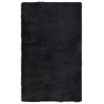 Vidaxl tapis shaggy � poils longs navarra noir 60x100 cm polyester