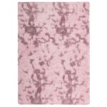Vidaxl tapis shaggy � poils longs navarra rose poudr� 120x170 cm
