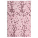 Vidaxl tapis shaggy � poils longs navarra rose poudr� 130x200 cm