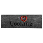 Vidaxl tapis de sol de cuisine lavable cooking 45x150 cm