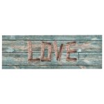 Vidaxl tapis de sol de cuisine lavable love 45x150 cm