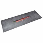 Vidaxl tapis de sol de cuisine lavable poivre 45x150 cm