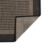 Vidaxl tapis  tissage plat d'extrieur 100x200 cm marron fonc
