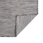 Vidaxl tapis  tissage plat d'extrieur 120x170 cm marron et bleu