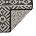 Vidaxl tapis  tissage plat d'extrieur 120x170 cm rayures noires
