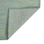 Vidaxl tapis � tissage plat d'ext�rieur 140x200 cm turquoise