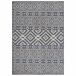 Vidaxl tapis � tissage plat d'ext�rieur 160x230 cm rayures bleues