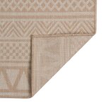 Vidaxl tapis  tissage plat d'extrieur 160x230 cm rayures brunes